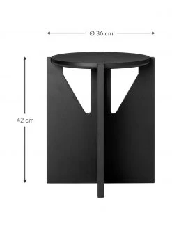 Kristina Dam Beistelltisch Future aus Eichenholz in Schwarz, Ø 36 x H 42 cm -Westwingnow Geschaft Beistelltisch Future aus Eichenholz in Schwarz 2