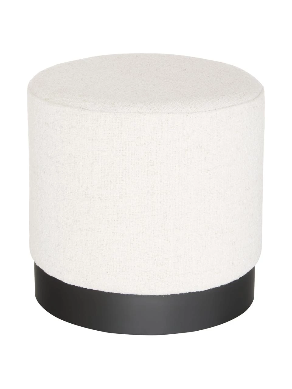 Westwing Collection Bouclé-Hocker Orchid in Cremeweiß, Ø 38 x H 38 cm 1 Westwing Collection Bouclé-Hocker Orchid in Cremeweiß, Ø 38 x H 38 cm