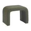 Westwing Collection Boucl&eacute;-Hocker Penelope in Gr&uuml;n, B 61 x H 46 cm