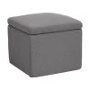 Westwing Collection Bouclé-Hocker Winou mit Stauraum in Dunkelgrau, B 50 x H 48 cm