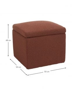 Westwing Collection Bouclé-Hocker Winou mit Stauraum in Rostrot, B 50 x H 48 cm 9 Westwing Collection Bouclé-Hocker Winou mit Stauraum in Rostrot, B 50 x H 48 cm -Westwingnow Geschaft Boucle Hocker Winou mit Stauraum in Rostrot 3