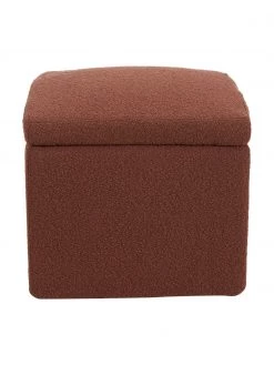 Westwing Collection Bouclé-Hocker Winou mit Stauraum in Rostrot, B 50 x H 48 cm 11 Westwing Collection Bouclé-Hocker Winou mit Stauraum in Rostrot, B 50 x H 48 cm -Westwingnow Geschaft Boucle Hocker Winou mit Stauraum in Rostrot 5