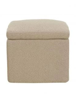 Westwing Collection Bouclé-Hocker Winou mit Stauraum in Taupe, B 50 x H 48 cm -Westwingnow Geschaft Boucle Hocker Winou mit Stauraum in Taupe 4