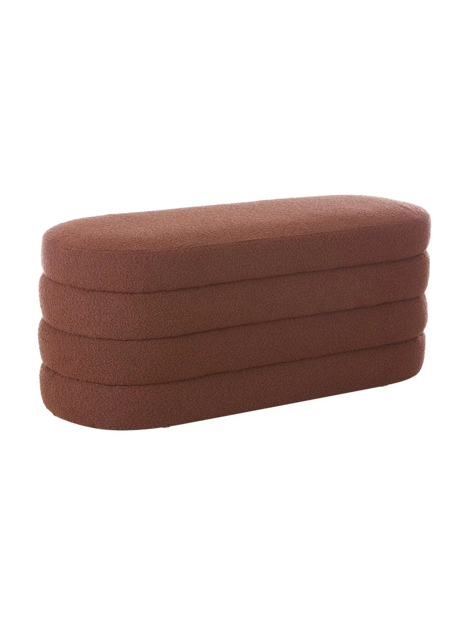 Westwing Collection Bouclé-Polsterbank Alto in Rostrot, B 110 x H 47 cm 1 Westwing Collection Bouclé-Polsterbank Alto in Rostrot, B 110 x H 47 cm