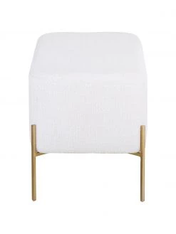 Westwing Collection Bouclé-Polsterbank Harper in Weiß, B 90 x H 44 cm -Westwingnow Geschaft Boucle Polsterbank Harper in Weiss 4