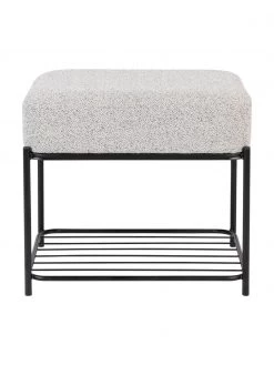 Bouclé-Polsterhocker Milou mit Ablagefläche, B 50 x H 45 cm -Westwingnow Geschaft Boucle Polsterhocker Milou mit Ablageflache 3