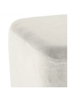 Westwing Collection Breiter Samt-Hocker Harper in Hellgrau, B 64 x H 44 cm -Westwingnow Geschaft Breiter Samt Hocker Harper in Hellgrau 5