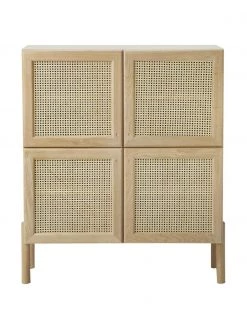 Westwing Collection Eichenholz-Highboard Jolie mit Wiener Geflecht, B 106 x H 127 cm -Westwingnow Geschaft Eichenholz Highboard Jolie mit Wiener Geflecht 4