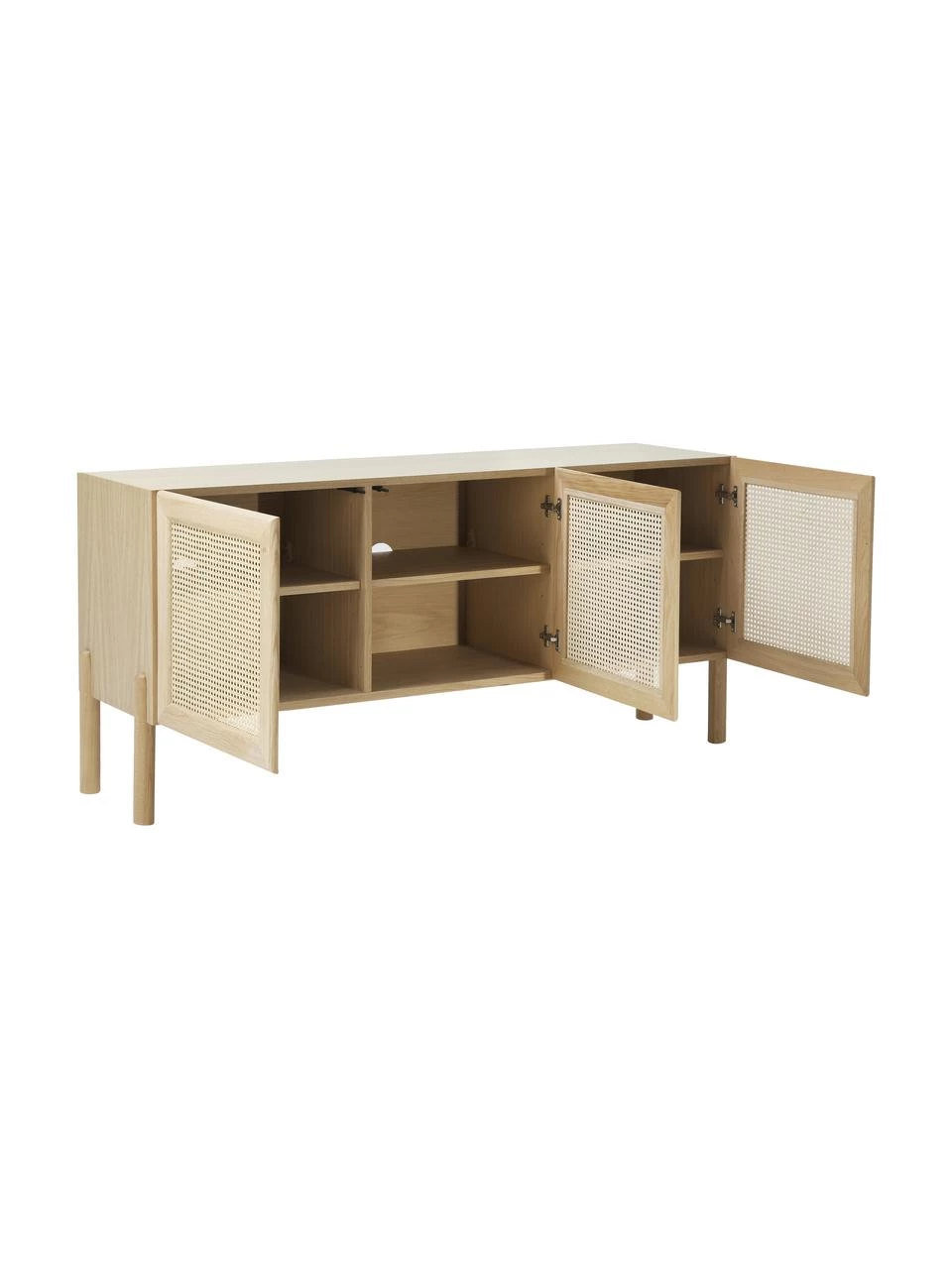 Westwing Collection Eichenholz-Sideboard Jolie mit Wiener Geflecht, B 160 x H 75 cm 6 Westwing Collection Eichenholz-Sideboard Jolie mit Wiener Geflecht, B 160 x H 75 cm – Bild 6