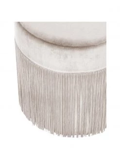 Westwing Collection Fransen-Hocker Adriana in Champagner, Ø 40 x H 40 cm -Westwingnow Geschaft Fransen Hocker Adriana in Champagner 4