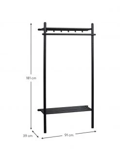 Rowico Garderobe Milford aus Eichenholz in Schwarz, B 91 x H 181 cm 7 Rowico Garderobe Milford aus Eichenholz in Schwarz, B 91 x H 181 cm -Westwingnow Geschaft Garderobe Milford aus Eichenholz in Schwarz 2