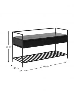 Bloomingville Garderobenbank Abelone mit Stauraum, B 102 x T 40 cm -Westwingnow Geschaft Garderobenbank Abelone mit Stauraum 2