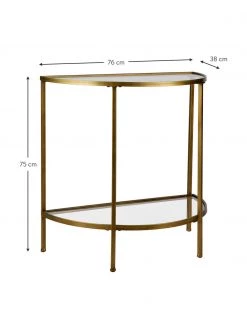 Halbrunde Glas-Konsole Goddess mit Antik-Finish, B 76 x H 75 cm -Westwingnow Geschaft Halbrunde Glas Konsole Goddess mit Antik Finish 2