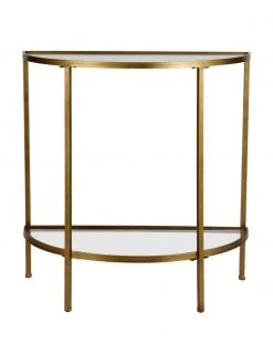 Halbrunde Glas-Konsole Goddess mit Antik-Finish, B 76 x H 75 cm -Westwingnow Geschaft Halbrunde Glas Konsole Goddess mit Antik Finish 3