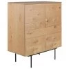 Highboard Allure mit Schublade und Türen aus Eichenholzfurnier, B 100 x H 120 cm