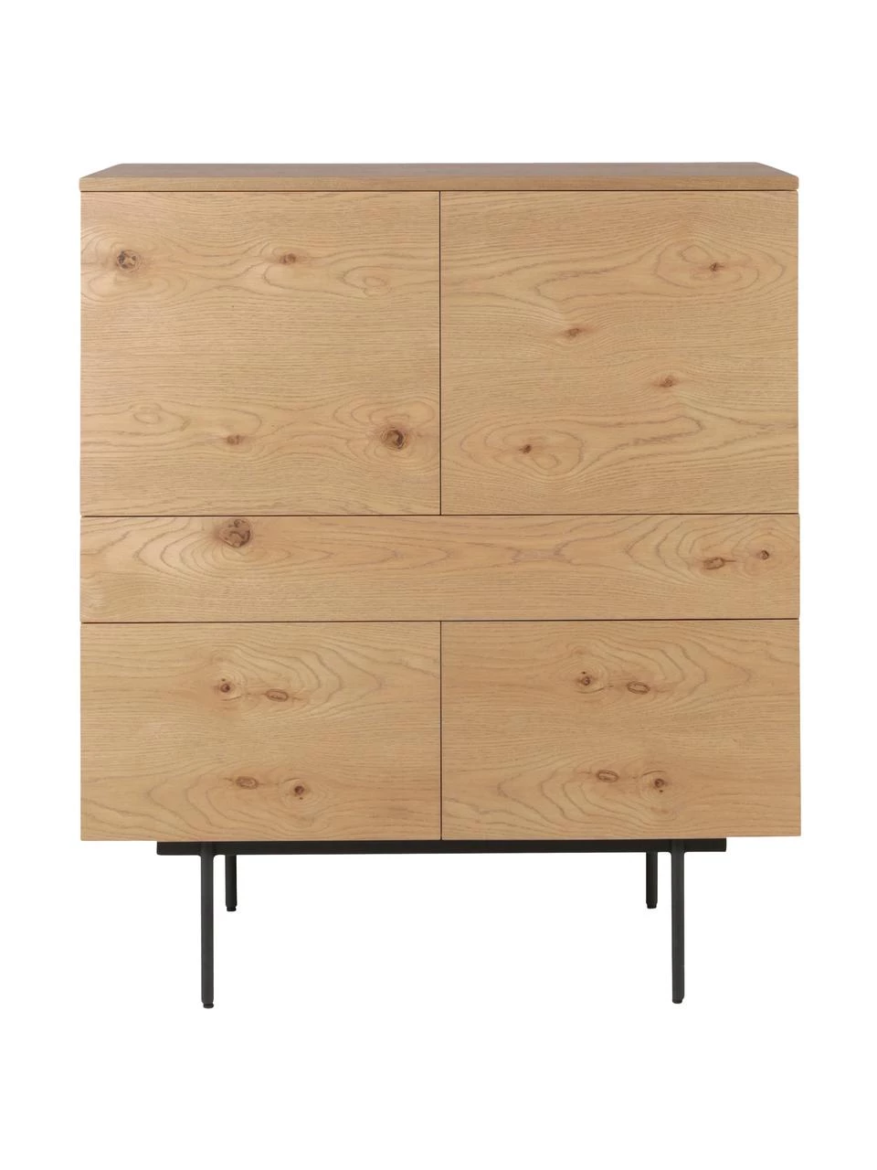 Highboard Allure mit Schublade und Türen aus Eichenholzfurnier, B 100 x H 120 cm 6 Highboard Allure mit Schublade und Türen aus Eichenholzfurnier, B 100 x H 120 cm – Bild 6