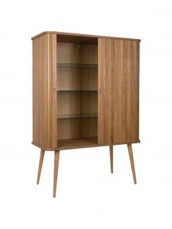 Zuiver Highboard Barbier mit Schiebetür und geriffelter Front, B 100 x H 140 cm -Westwingnow Geschaft Highboard Barbier mit Schiebetur und geriffelter Front 4