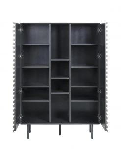 Highboard Kesia mit Walnussfurnier, B 105 x H 155 cm -Westwingnow Geschaft Highboard Kesia mit Walnussfurnier 4