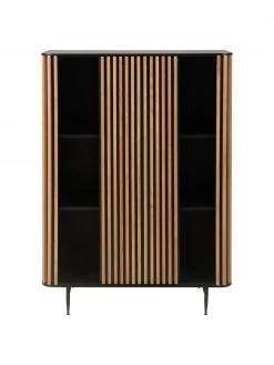 Highboard Linea mit Schiebetür und geriffelter Front, B 98 x H 135 cm 11 Highboard Linea mit Schiebetür und geriffelter Front, B 98 x H 135 cm -Westwingnow Geschaft Highboard Linea mit Schiebetur und geriffelter Front 5