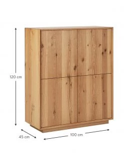 Westwing Collection Highboard Noel aus Eschenholzfurnier, B 100 x H 120 cm -Westwingnow Geschaft Highboard Noel aus Eschenholzfurnier 3