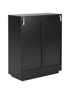 Westwing Collection Highboard Noel aus Eschenholzfurnier in Schwarz, B 100 x H 120 cm 10 Westwing Collection Highboard Noel aus Eschenholzfurnier in Schwarz, B 100 x H 120 cm -Westwingnow Geschaft Highboard Noel aus Eschenholzfurnier in Schwarz 4