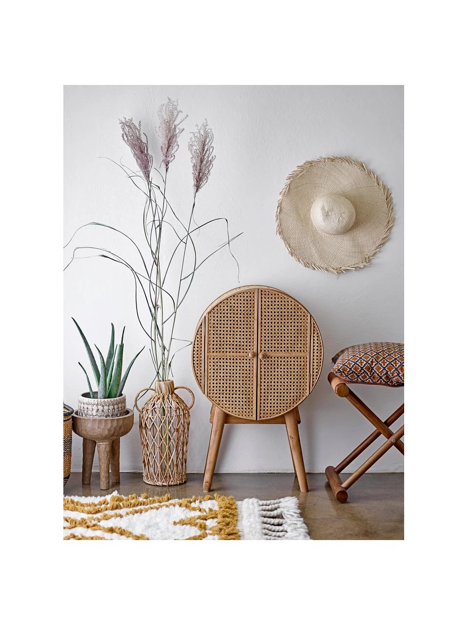 Bloomingville Highboard Otto in Beige, B 52 x H 80 cm 2 Bloomingville Highboard Otto in Beige, B 52 x H 80 cm – Bild 2