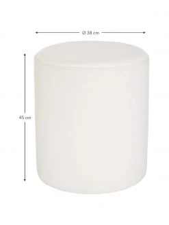 Westwing Collection Hocker Daisy in Cremeweiß, Ø 38 x H 45 cm -Westwingnow Geschaft Hocker Daisy in Cremeweiss 2