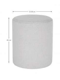 Westwing Collection Hocker Daisy in Hellgrau, Ø 38 x H 45 cm 8 Westwing Collection Hocker Daisy in Hellgrau, Ø 38 x H 45 cm -Westwingnow Geschaft Hocker Daisy in Hellgrau 2