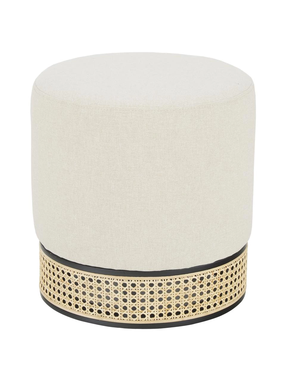 Westwing Collection Hocker Mara in Beige mit Wiener Geflecht, Ø 37 x H 39 cm 1 Westwing Collection Hocker Mara in Beige mit Wiener Geflecht, Ø 37 x H 39 cm