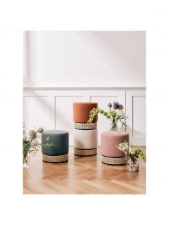 Westwing Collection Hocker Mara in Grün, Ø 37 x H 39 cm -Westwingnow Geschaft Hocker Mara in Grun 2