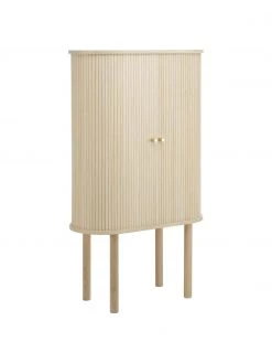 Westwing Collection Holz-Highboard Calary mit geriffelter Front, B 75 x H 130 cm