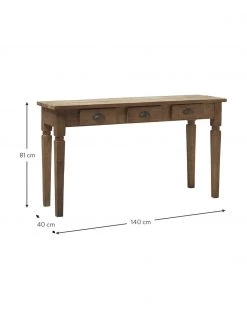 Westwing Collection Holz-Konsole Elea mit Schubladen, B 140 x H 81 cm -Westwingnow Geschaft Holz Konsole Elea mit Schubladen 3