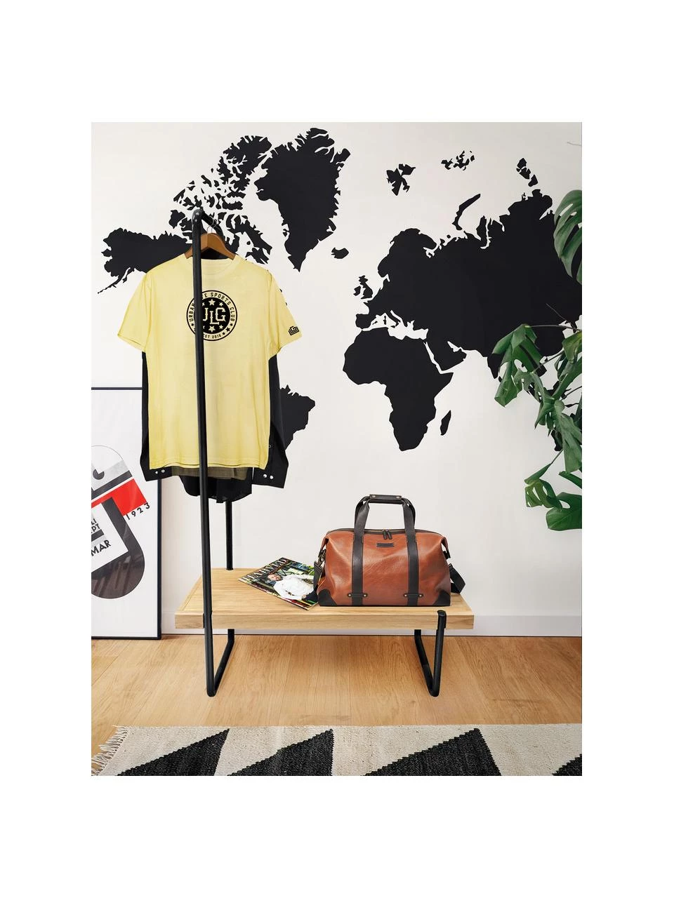 Woodman Kleiderständer Ben aus Holz und Metall, B 90 x H 160 cm 2 Woodman Kleiderständer Ben aus Holz und Metall, B 90 x H 160 cm – Bild 2