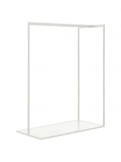 Westwing Collection Kleiderstange Pacey in Weiß mit Marmor-Optik, B 120 x H 152 cm