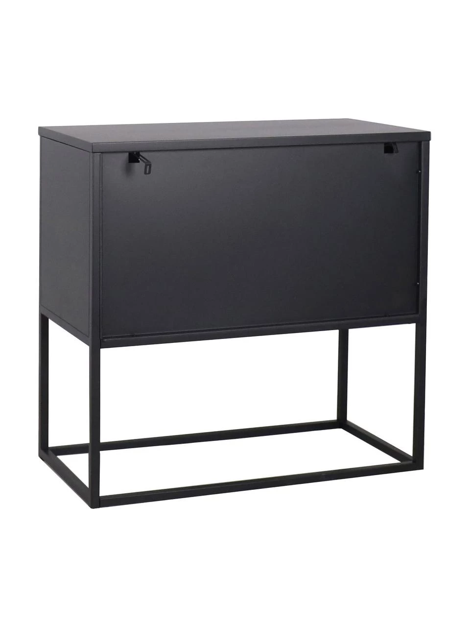 Westwing Collection Kleines Metall-Sideboard Neptun mit Türen in Schwarz, B 82 x H 80 cm 6 Westwing Collection Kleines Metall-Sideboard Neptun mit Türen in Schwarz, B 82 x H 80 cm – Bild 6
