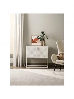 Westwing Collection Kleines Metall-Sideboard Neptun mit Türen in Weiß, B 82 x H 80 cm -Westwingnow Geschaft Kleines Metall Sideboard Neptun mit Turen in Weiss 2