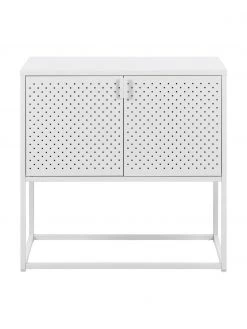 Westwing Collection Kleines Metall-Sideboard Neptun mit Türen in Weiß, B 82 x H 80 cm -Westwingnow Geschaft Kleines Metall Sideboard Neptun mit Turen in Weiss 4