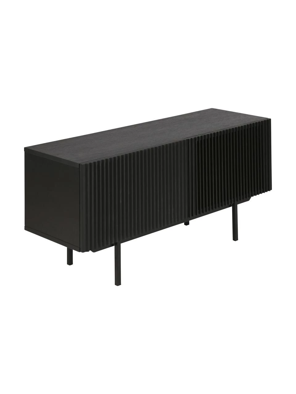 Kleines Sideboard Mojo mit geriffelter Front, B 120 x H 60 cm 1 Kleines Sideboard Mojo mit geriffelter Front, B 120 x H 60 cm