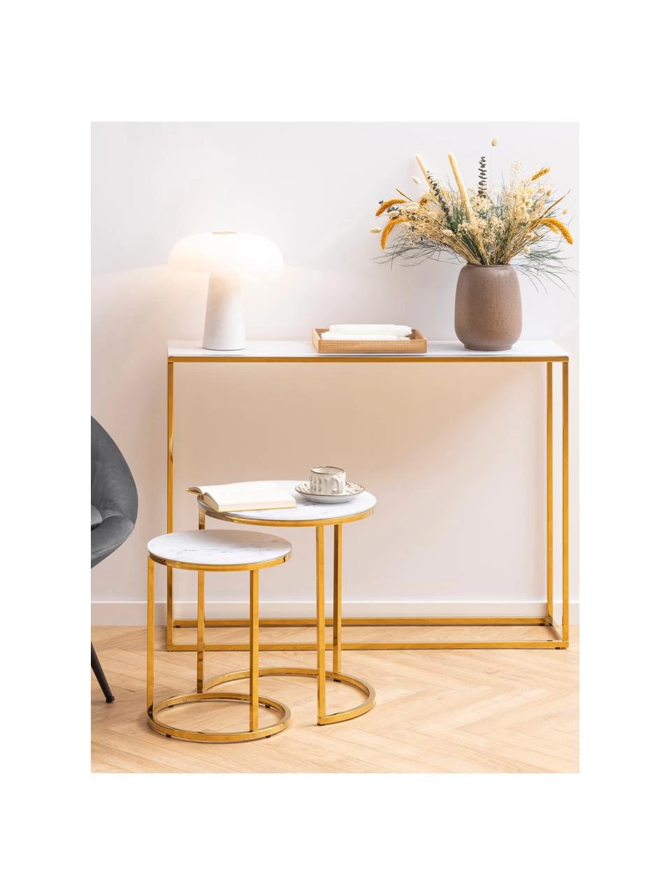 Konsole Aruba in Marmor-Optik, B 110 x H 81 cm 2 Konsole Aruba in Marmor-Optik, B 110 x H 81 cm – Bild 2