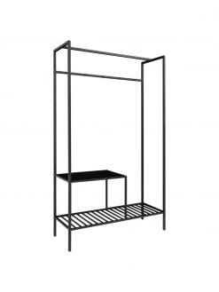 Metall-Garderobe Noel in Schwarz, B 101 x H 170 cm
