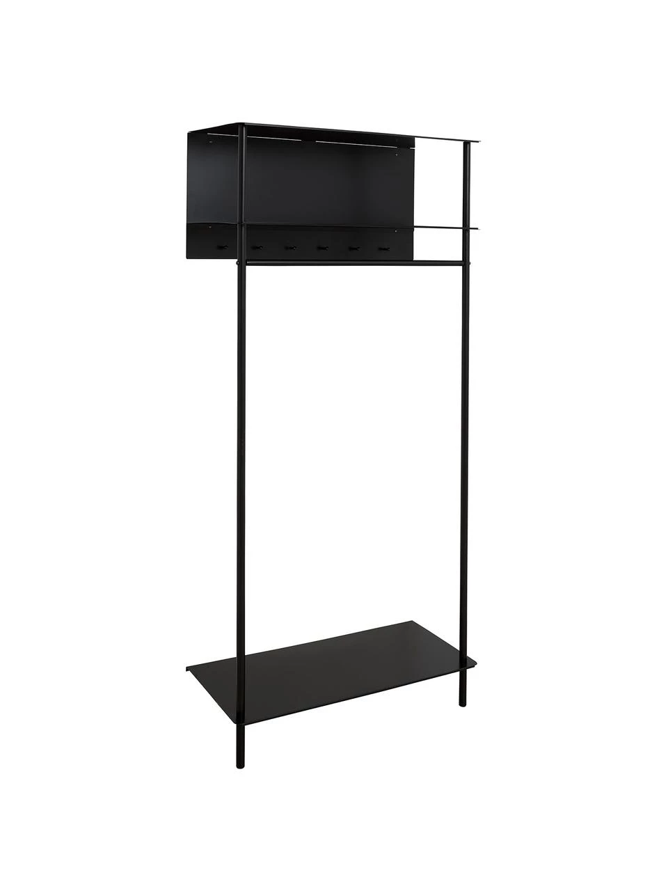 Nordal Metall-Garderobe Setun in Schwarz, B 88 x H 190 cm 1 Nordal Metall-Garderobe Setun in Schwarz, B 88 x H 190 cm