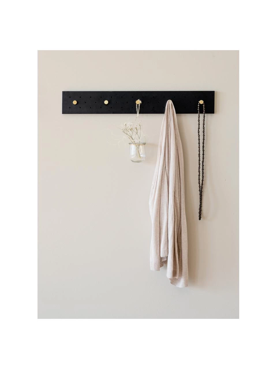 Rowico Metall-Garderobenleiste Malone in Schwarz, B 80 x H 12 cm 2 Rowico Metall-Garderobenleiste Malone in Schwarz, B 80 x H 12 cm – Bild 2