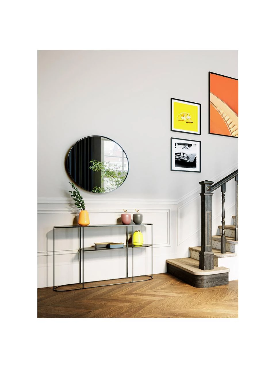 Metall-Konsole Grayson in Schwarz, B 120 x H 76 cm 2 Metall-Konsole Grayson in Schwarz, B 120 x H 76 cm – Bild 2