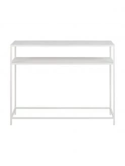 Westwing Collection Metall-Konsole Neptun mit Ablage in Weiß, B 100 x H 79 cm -Westwingnow Geschaft Metall Konsole Neptun mit Ablage in Weiss 2