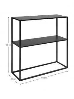 Westwing Collection Metall-Regal Neptun mit Ablage in Schwarz, B 80 x H 80 cm -Westwingnow Geschaft Metall Regal Neptun mit Ablage in Schwarz 3