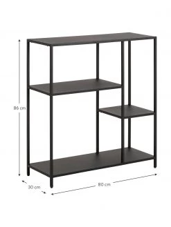 Westwing Collection Metall-Regal Neptun mit Ablage in Schwarz, B 80 x H 86 cm -Westwingnow Geschaft Metall Regal Neptun mit Ablage in Schwarz 9