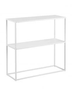 Westwing Collection Metall-Regal Neptun mit Ablage in Weiß, B 80 x H 80 cm