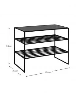 Metall-Schuhregal Bench in Schwarz, B 65 x H 50 cm -Westwingnow Geschaft Metall Schuhregal Bench in Schwarz 2