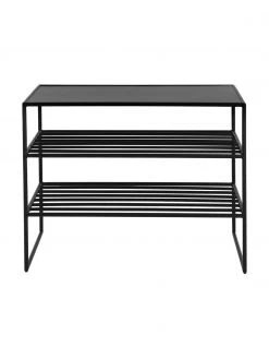 Metall-Schuhregal Bench in Schwarz, B 65 x H 50 cm -Westwingnow Geschaft Metall Schuhregal Bench in Schwarz 3