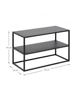 Westwing Collection Metall-Schuhregal Neptun in Schwarz, B 70 x H 45 cm -Westwingnow Geschaft Metall Schuhregal Neptun in Schwarz 2